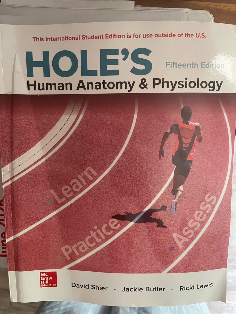 HOLE'S Human Anatomy & Physiology Textbook - Red Track Cover